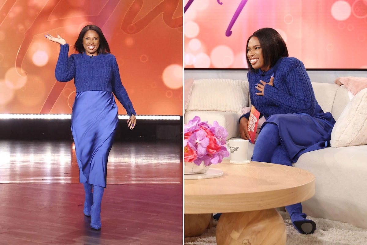 Jennifer Hudson Brings the Cozy to This 'Rich and Striking' Royal Blue Ensemble